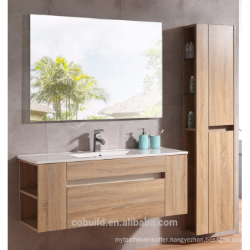 VT-084 Wall Hung 1200mm White Oak Color Plywood Vanity Soft Close Drawers Bathroom